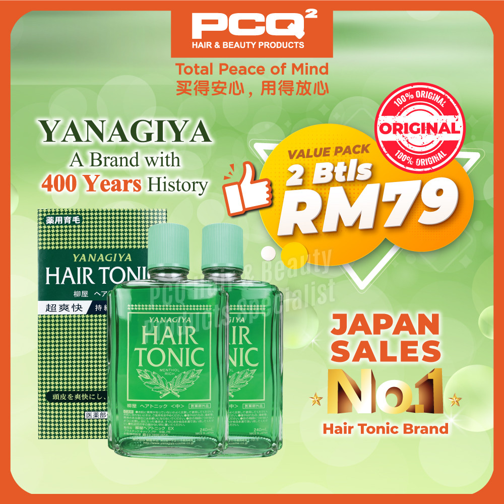YANAGIYA HAIR GROWTH TONIC (With Fragrance) 240ML X 2 - PCQ Hair & Beauty  Products