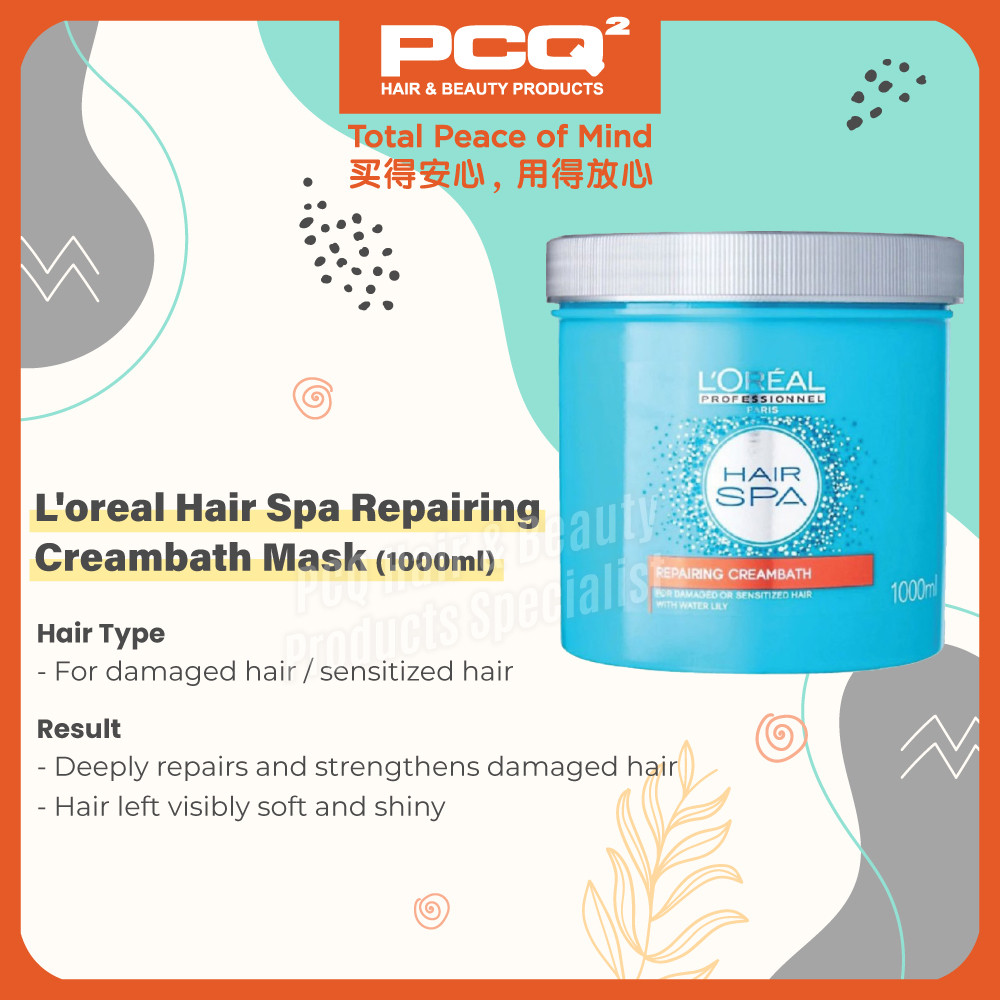 LOREAL Hair Spa Repairing Cream Bath (1000ml) - PCQ Hair & Beauty Products